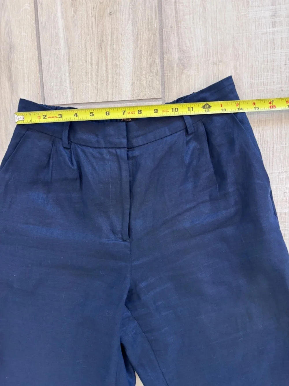 Quince 100% Linen Wide Leg Pants - Navy Blue - Size 6